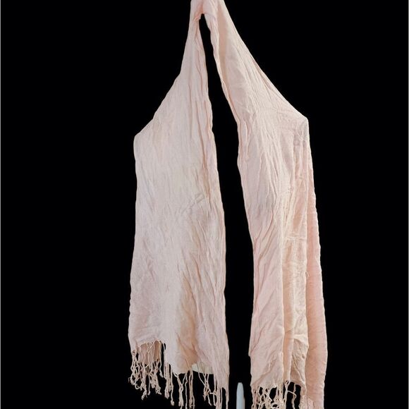 Baby pink pashmina shawl scarf wrap - Picture 4 of 5